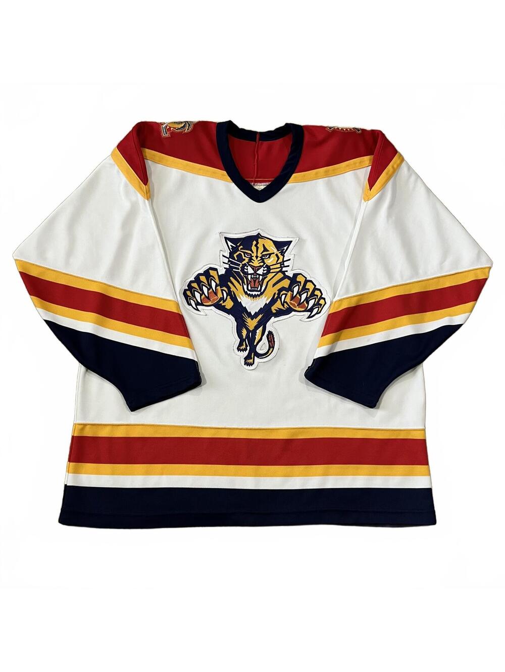 Vintage Florida Panthers CCM White Stitched Jersey Size Large